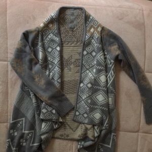 Warm boho wrap sweater